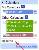 Manage Calendars